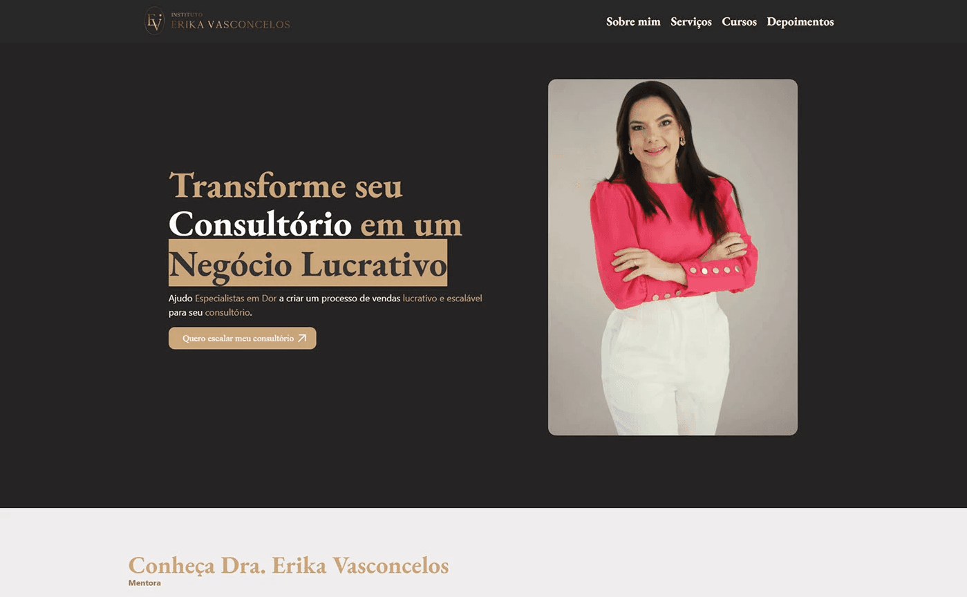 Erika Vasconcelos - Landing Page