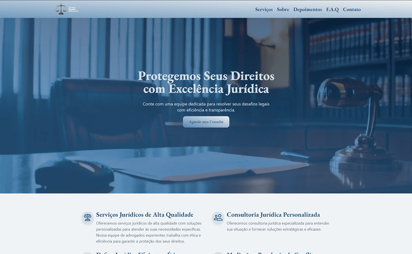 Fontes & Mendes Advocacia - Site institucional